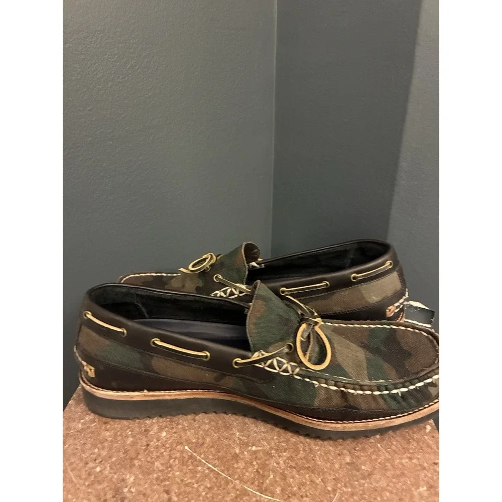 Cole Haan Men's Pinch Rugged Camp Moc Loafers Camo Boat Shoes Size 11.5